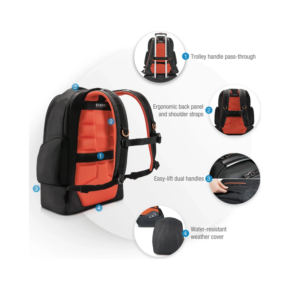 everki contempro 117 laptop backpack up to 184 inch