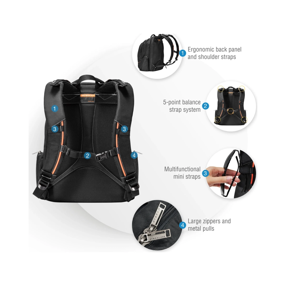 everki ekp119 backpack case 406 cm 16 15 kg black