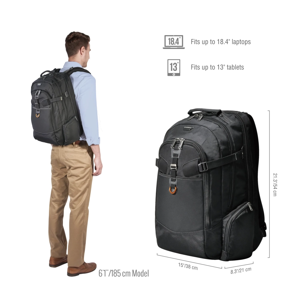 everki titan backpack case 467 cm 184 201 kg black