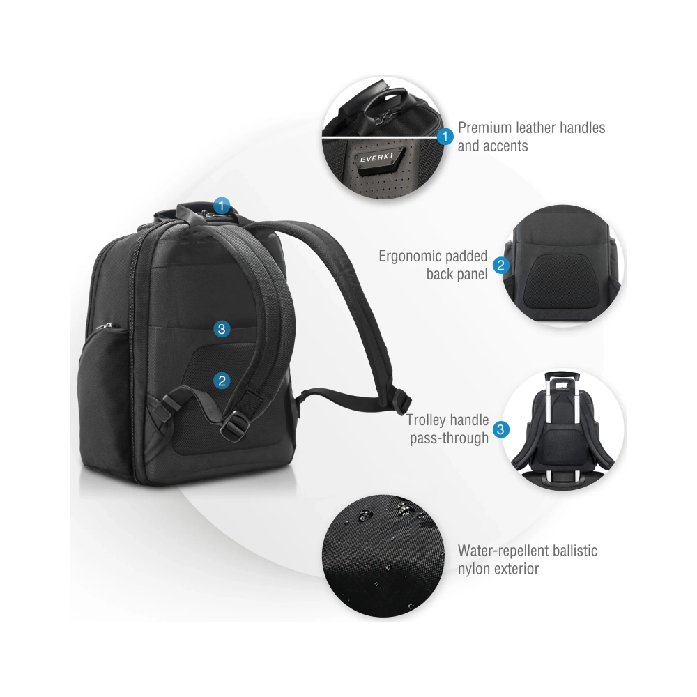 everki versa 2 backpack 358 cm 141 shoulder strap 164 kg black
