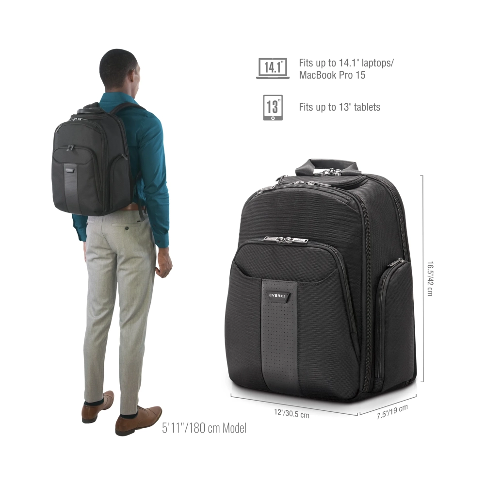 everki versa 2 backpack 358 cm 141 shoulder strap 164 kg black