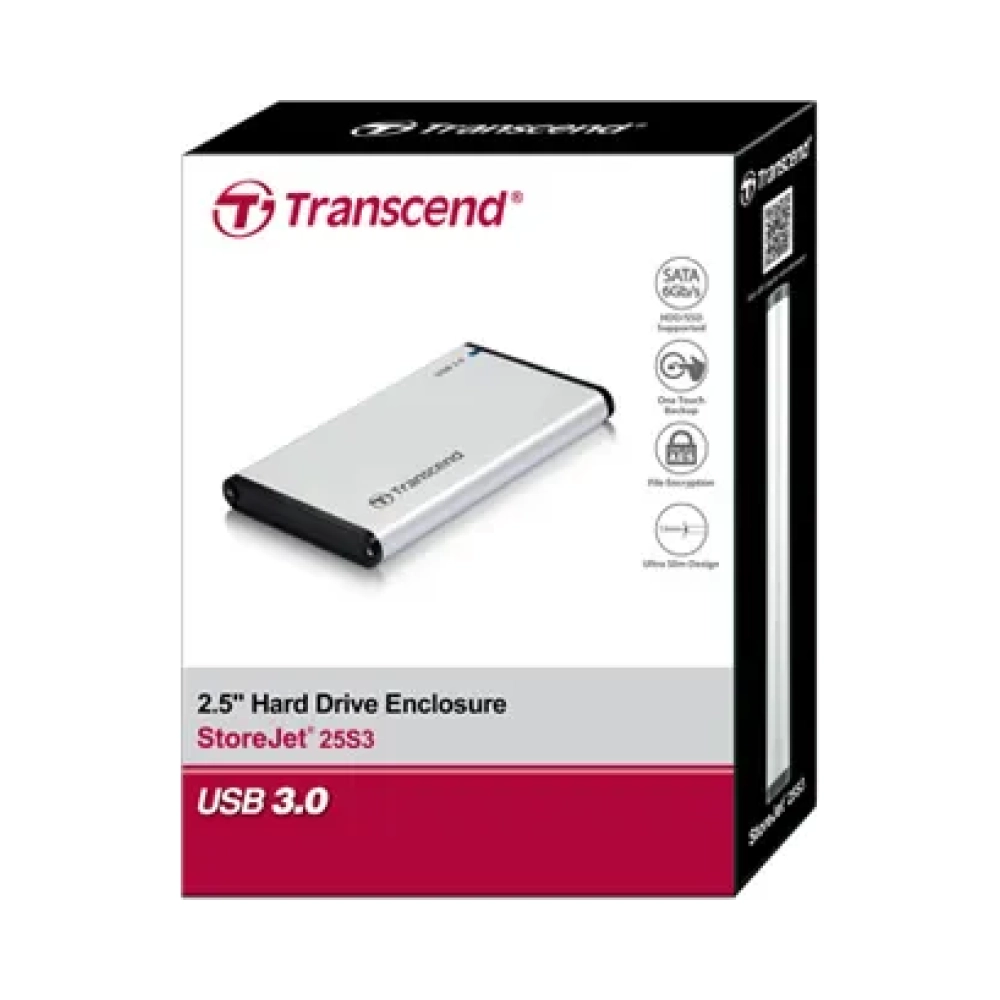 transcend storejet 25s3 25 serial ata 5 gbits silver