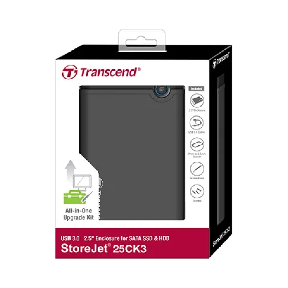 transcend ts0gsj25ck3 hddssd enclosure 25 serial ata iii usb connectivity green