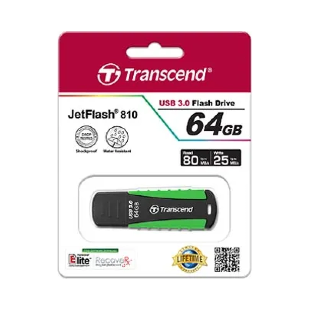 transcend jetflash 810 64gb usb 30 64 gb usb type a 32 gen 1 31 gen 1 cap 124 g blackgreen
