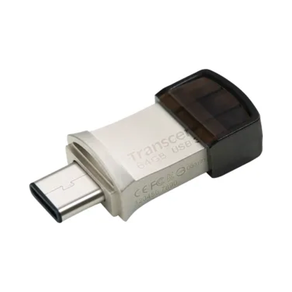 transcend jetflash 890 64gb 64 gb usb type a usb type c 32 gen 1 31 gen 1 cap 3 g blackgrey