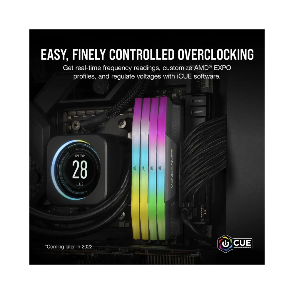 corsair vengeance rgb cmh32gx5m2b5200z40k 32 gb 2 x 16 gb ddr5 5200 mhz 288 pin dimm