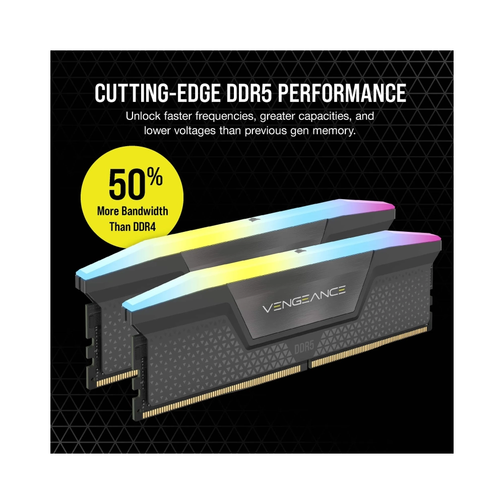 corsair vengeance rgb cmh32gx5m2e6000z36 32 gb 2 x 16 gb ddr5 6000 mhz 288 pin dimm