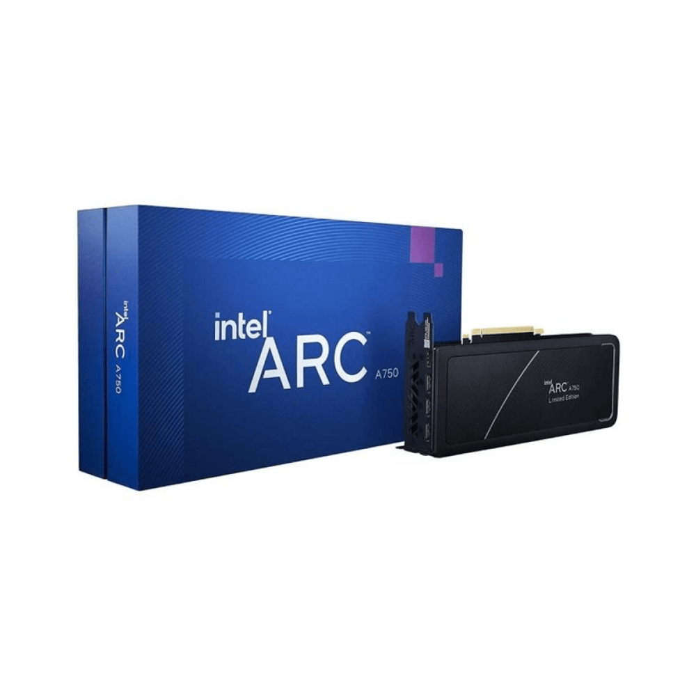 multview 4 monitors intel arc a750 graphics memory 8gb gddr6 256 bit 512 gbs graphics clock