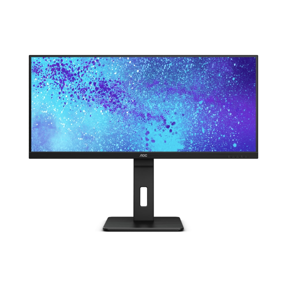 aoc q34p2 monitor 34 inch va wfhd 2560x1080 hdmi dp vesa has flicker free low blue mod