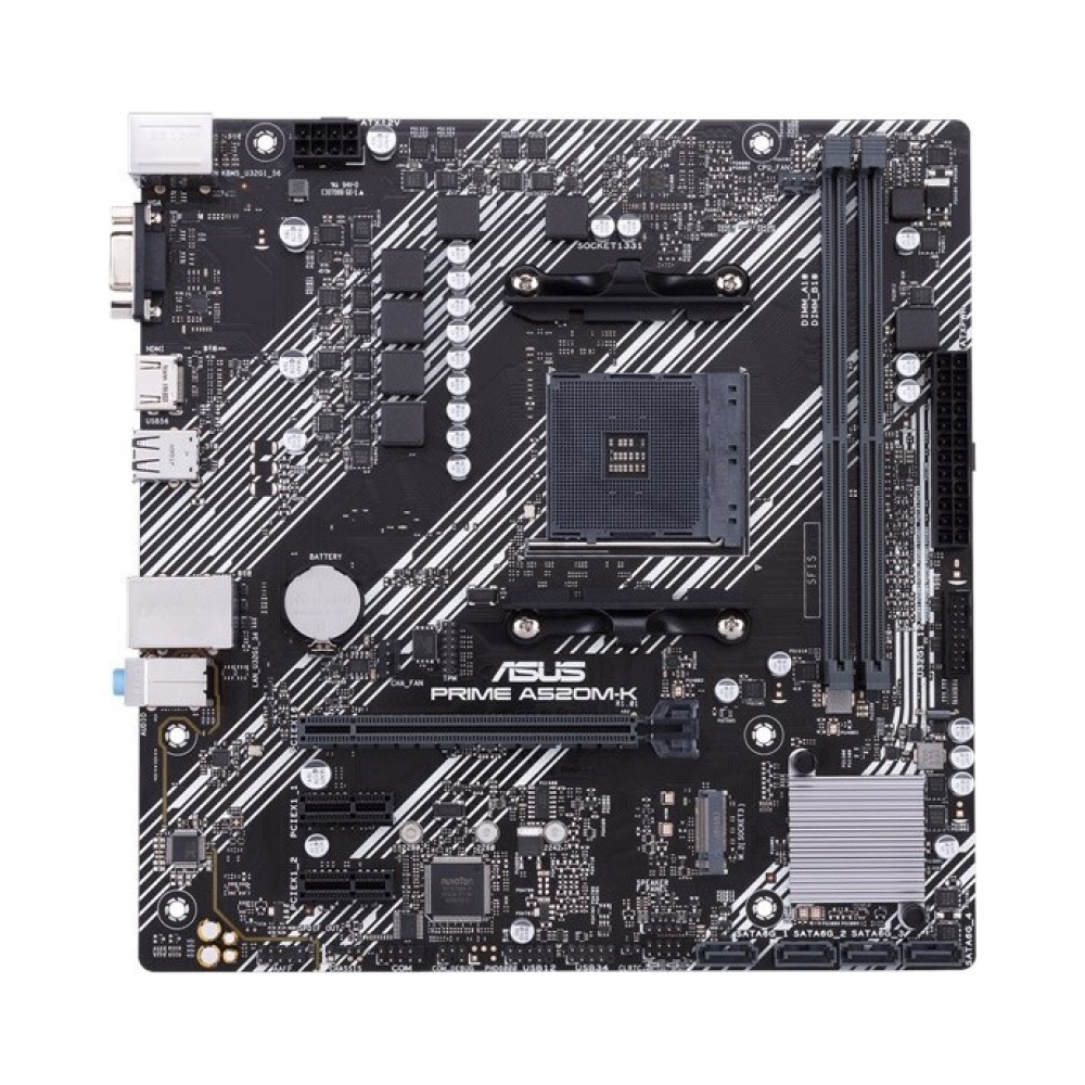 matx a520 chipset asus prime a520m k build in amd am4 socket processors memory 2 x dimm max