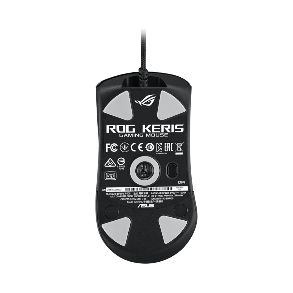 asus rgb gaming mouse connectivity usb20 resolution 16000dpi aura sync 116 x68 x39 mm 62g