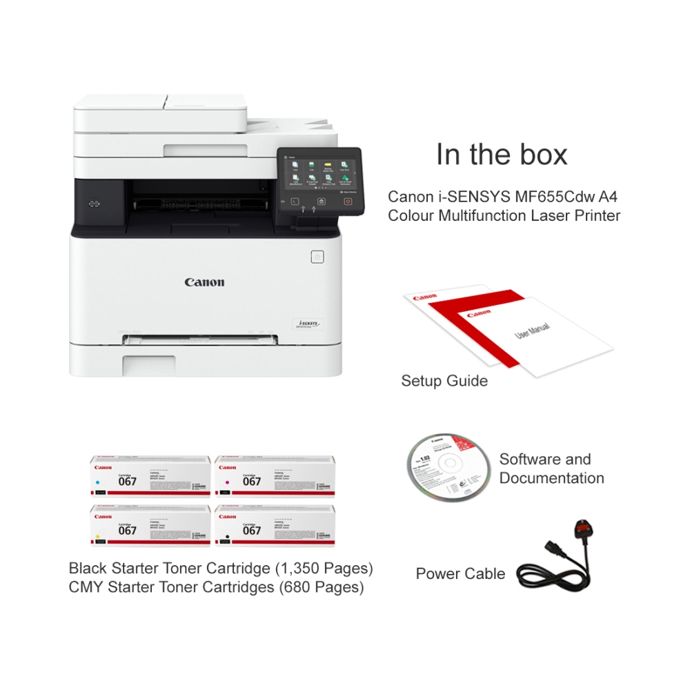 canon mf655cdw 3 in 1 print copy scan 21 ppm a4 1200 x 1200 dpi platen adf