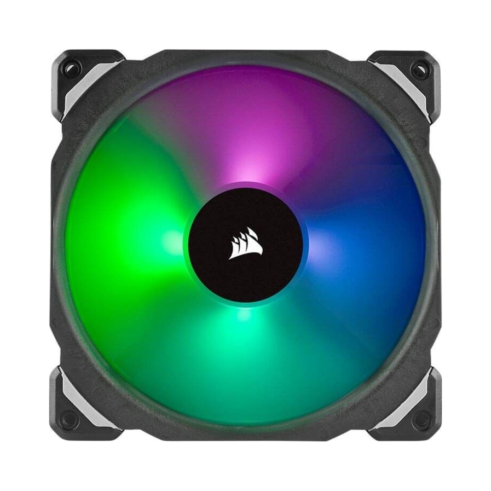 corsair ml140 pro 140mm magnetic leviation high static pressure fan rgb led 140mm x 25mm 1200 rpm