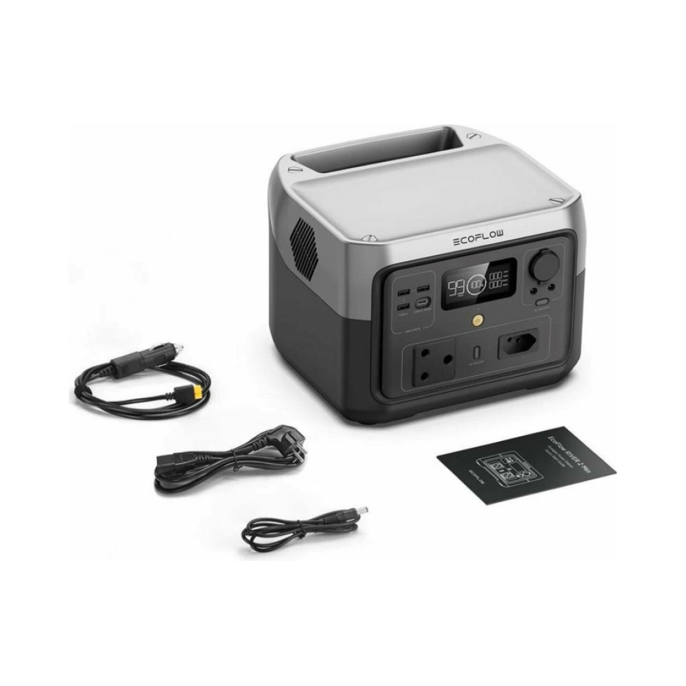 ecoflow river 2 max portable power station 512wh battery 500w output 220w solar charger sa socket