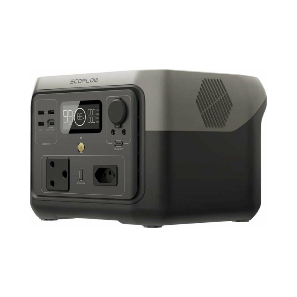 ecoflow river 2 max portable power station 512wh battery 500w output 220w solar charger sa socket
