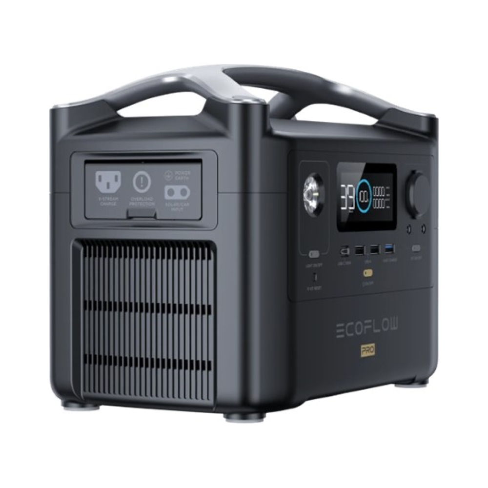 ecoflow river pro portable power station 720wh battery 600w output 200w solar sa 3 pin power