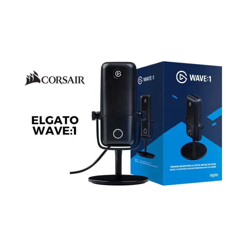 elgato wave1 microphone condenser capsule sample rate 48 96 khz frequency response 70