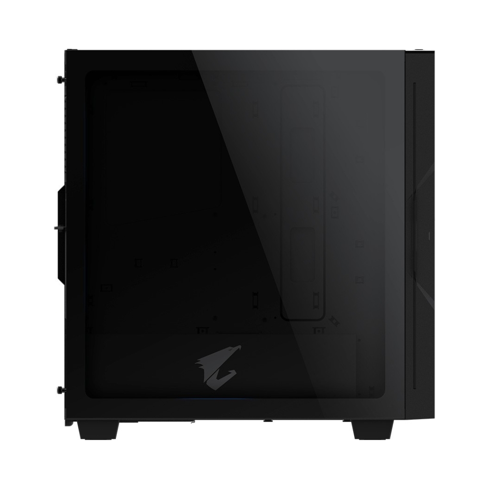 tempered glass aorus c300 glass atx chassis 2x 35 3x 25 drive bays front 3 x 120mm 2x