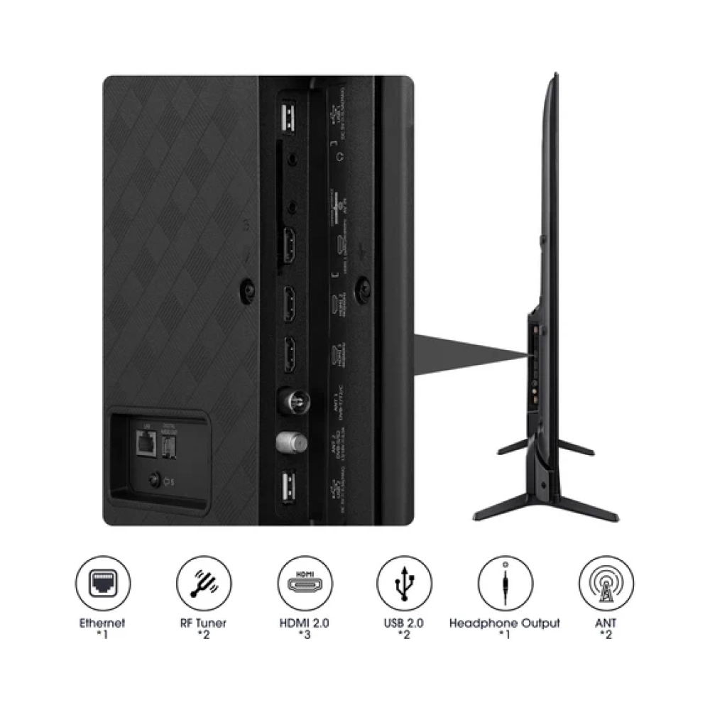 hisense ledn65a6k 65 uhd smart led dolby vision hdr uhd ai upscaler dts virtualx8482 pixel