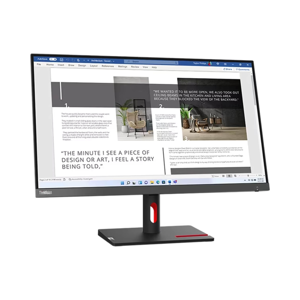thinkvision s27i 3027 inch ips panel fhd 1920 x 1080 internal power supply hdmi vga cables