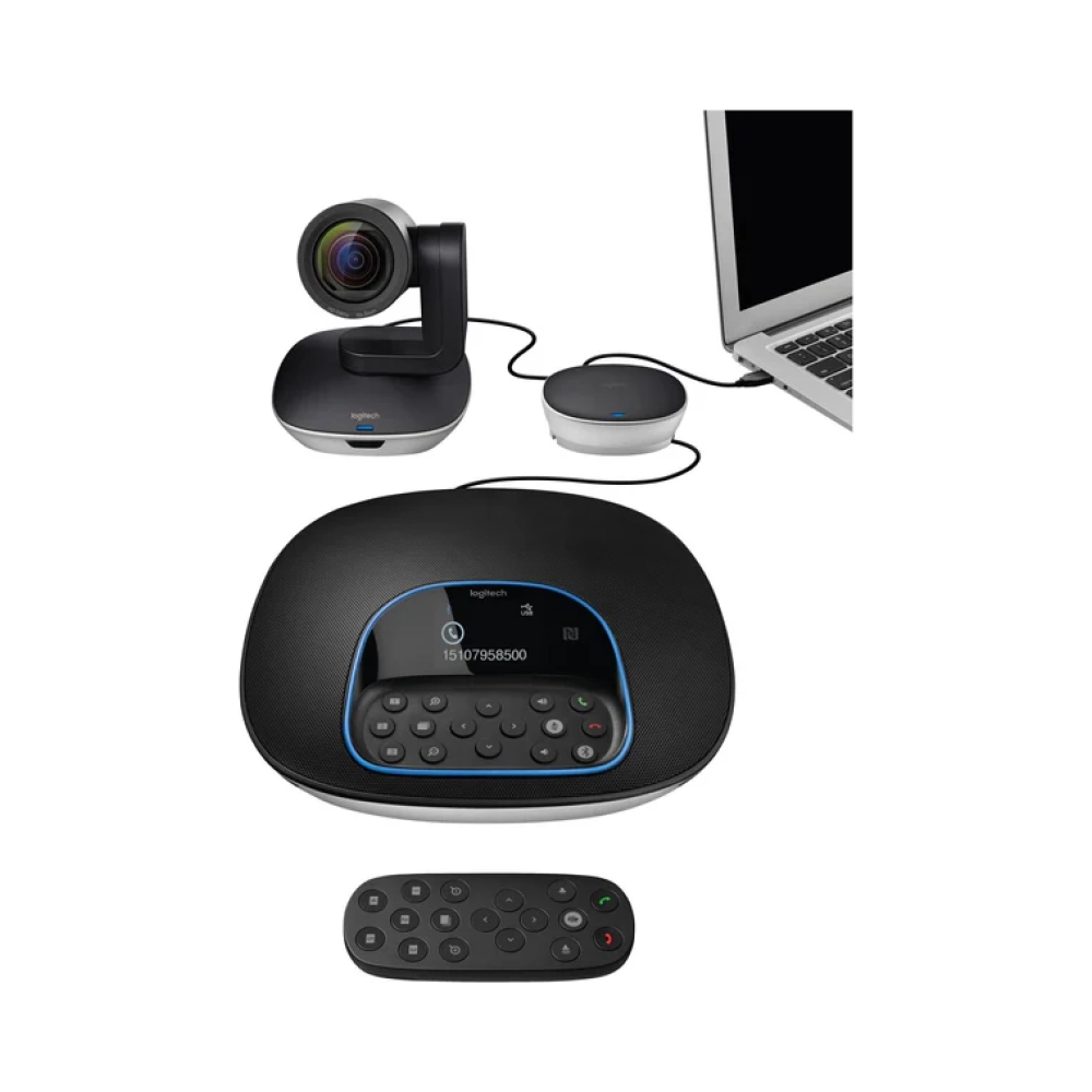logitech vc conference camera group package includes camera speakerphone remote 2 x 5m cables dual