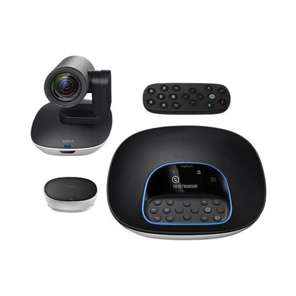 logitech vc conference camera group package includes camera speakerphone remote 2 x 5m cables dual