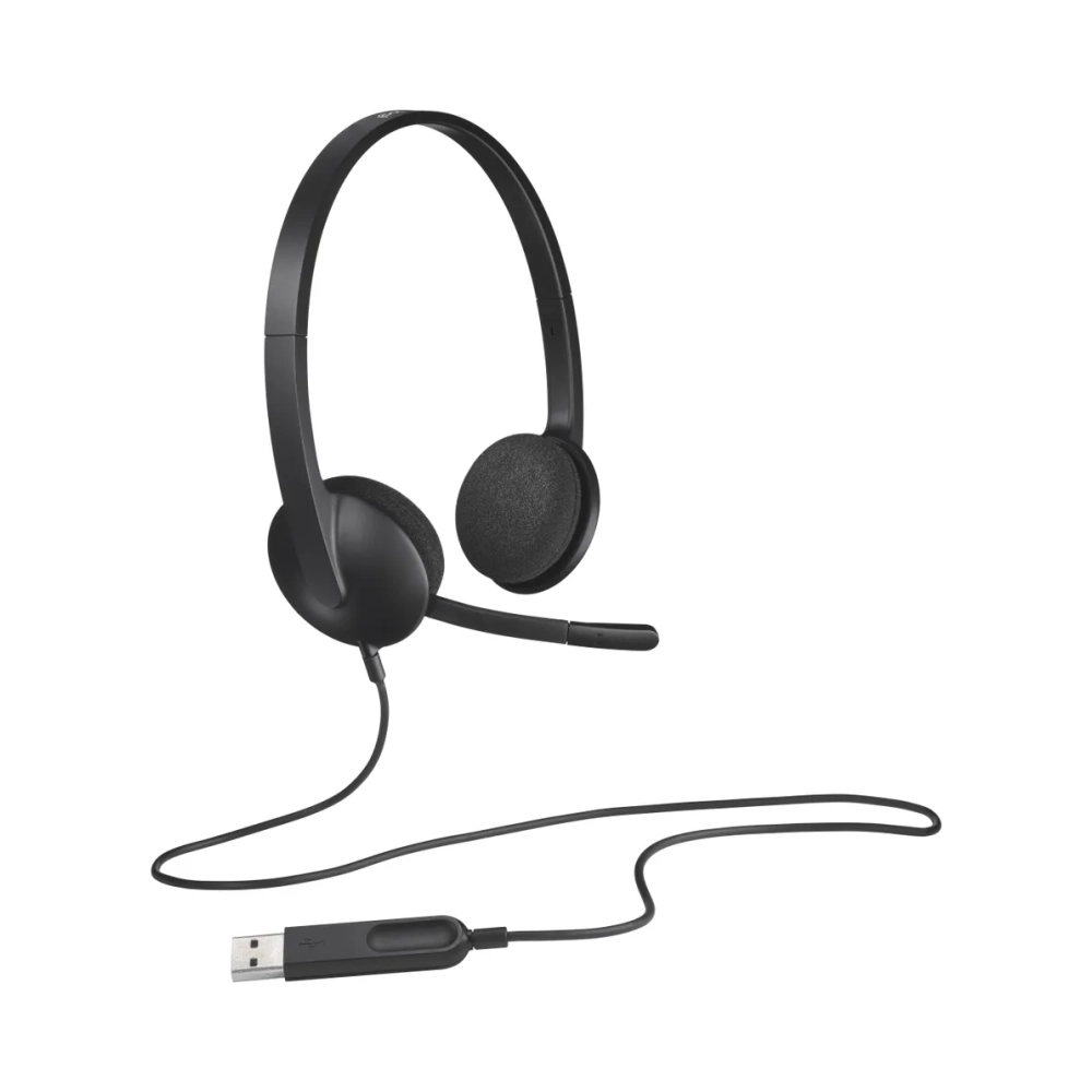 logitech headset h340 usb stereo internet headset over the head type with adjustable lightweight