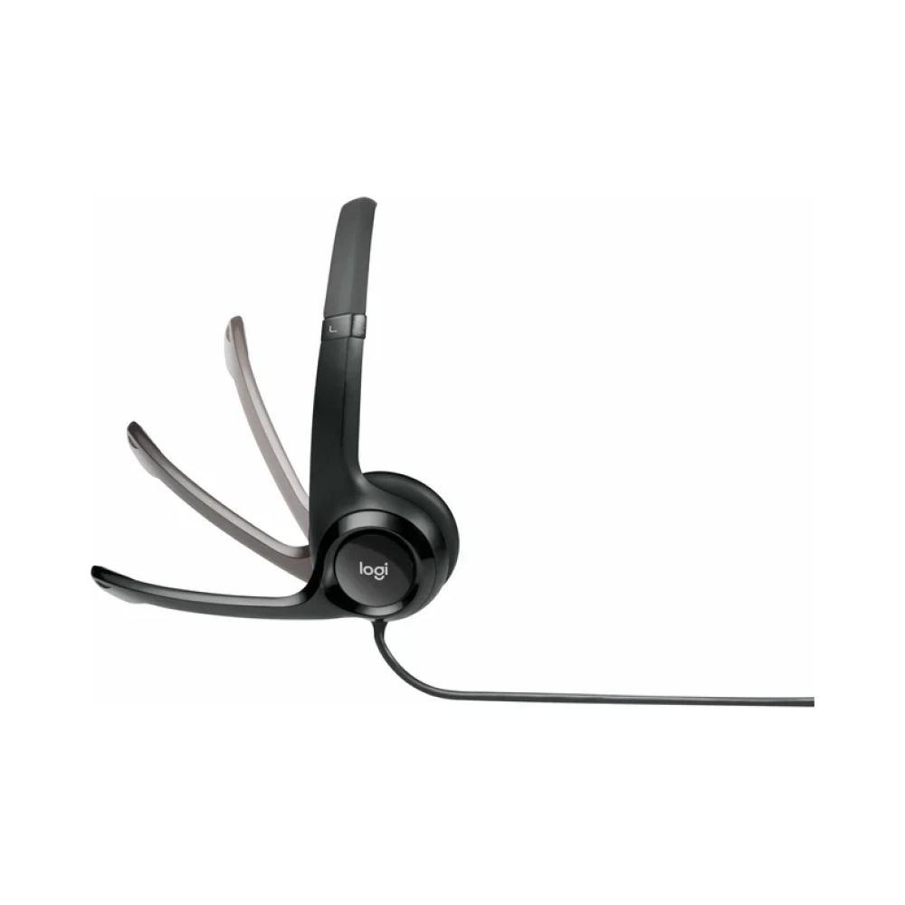 logitech headset h390 black usb stereo internet headset adjustable headband noise cancelling