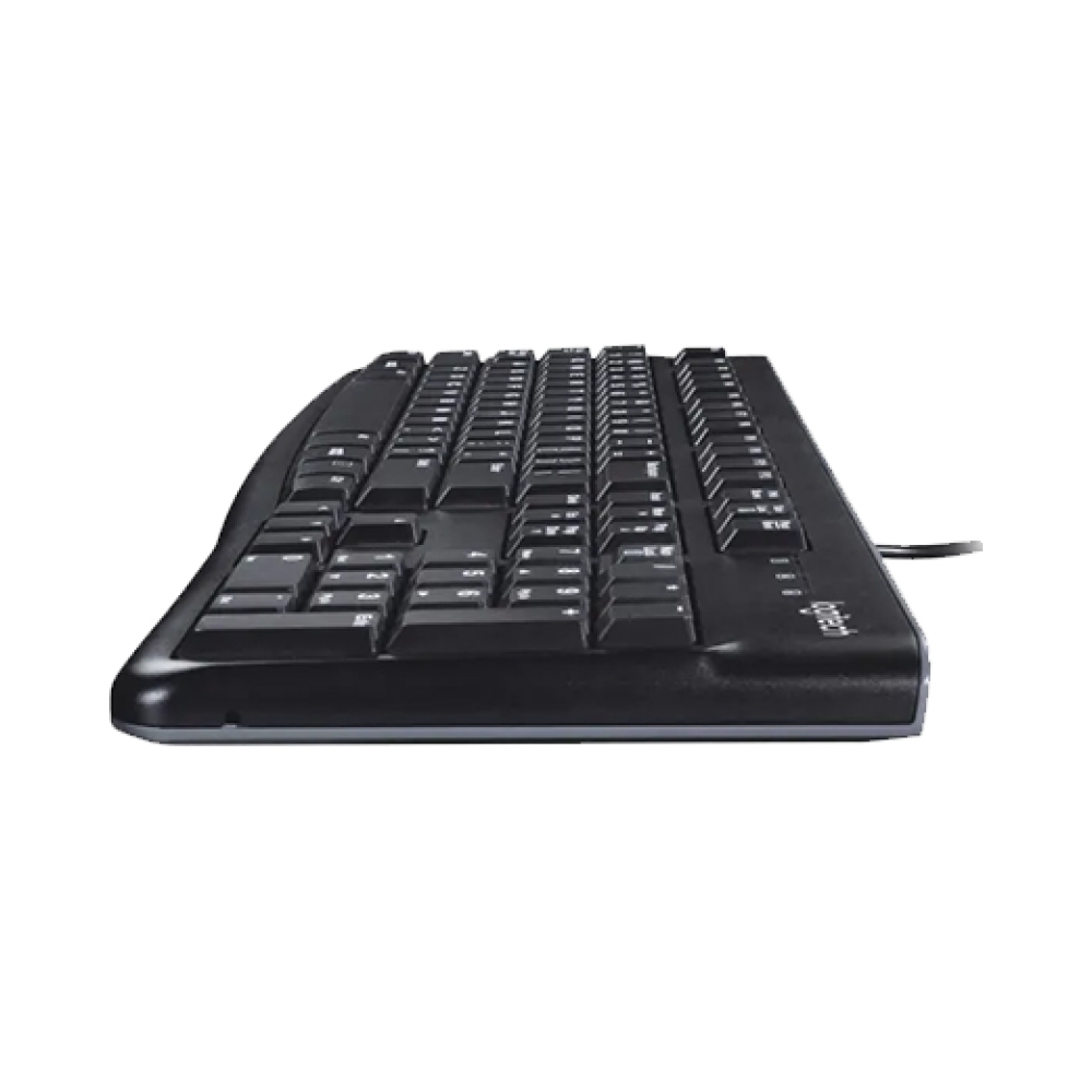 logitech corded keyboard k120 comfortable quiet typing a sleek yet sturdy design and a plug and play