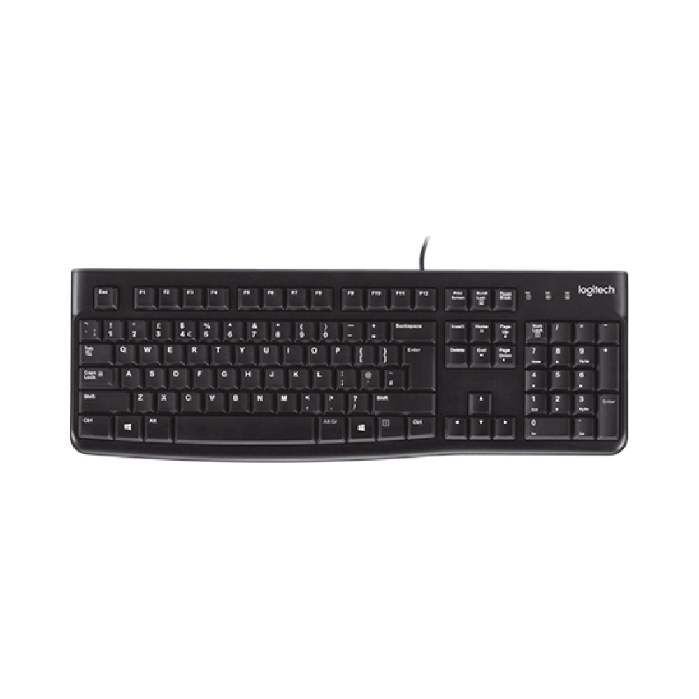 logitech corded keyboard k120 comfortable quiet typing a sleek yet sturdy design and a plug and play