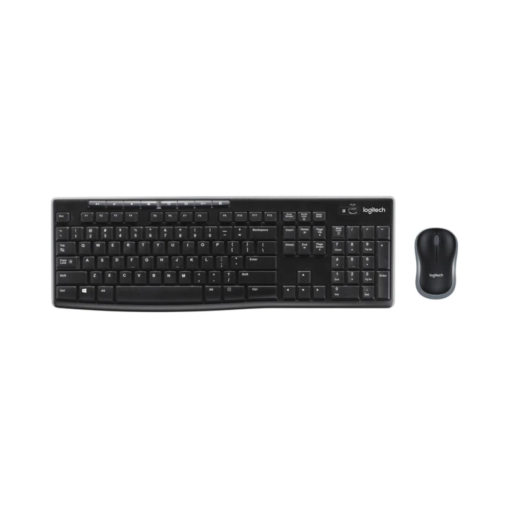 logitech wireless keyboard and mouse combo mk270 nano usb receiver full size spill resistant