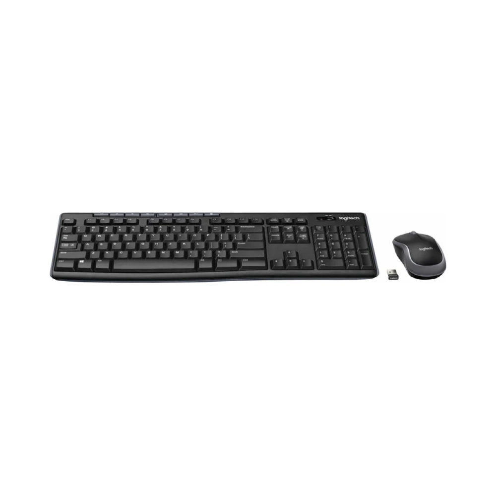 logitech wireless keyboard and mouse combo mk270 nano usb receiver full size spill resistant