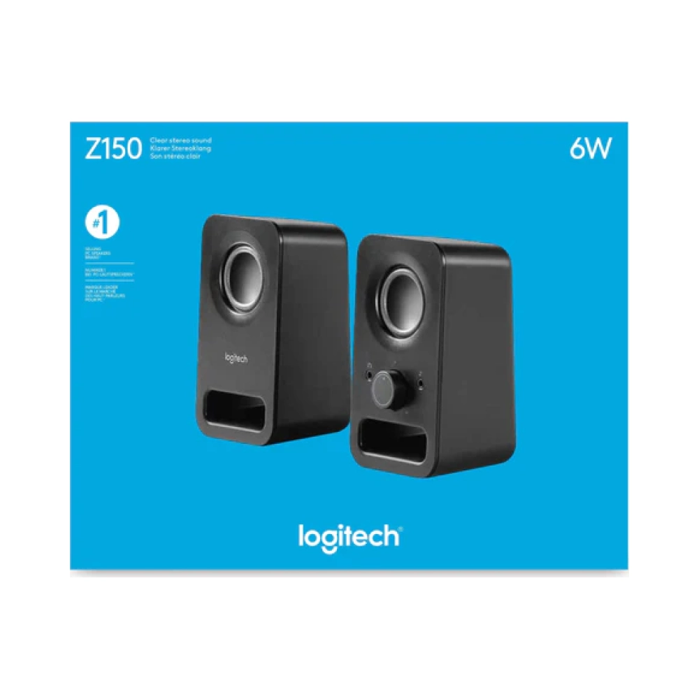 logitech desktop speakers z150 multimedia mini speakers midnight black 1 speaker 6 watts audio