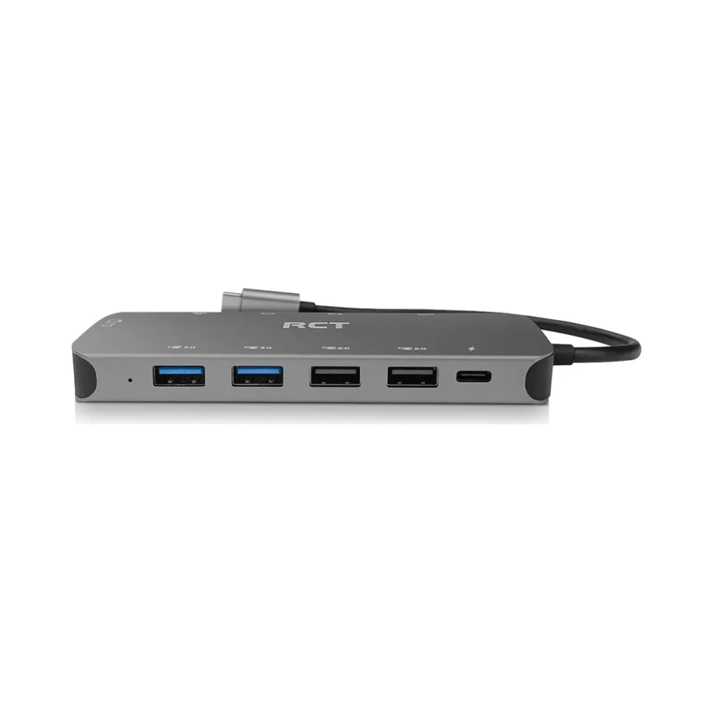 rct ds cn3270 usb type c travel dock with 2hdmi 1vga 3usb30 1rj45 audio sd microsd card