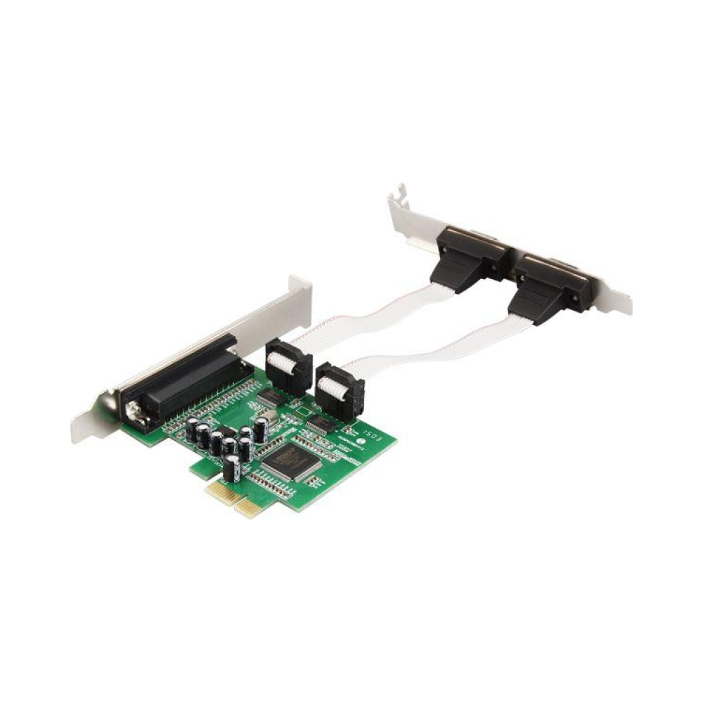 rct pci e 2 rs 232 serial port and 1 parallel port multi io board with low profile brackets