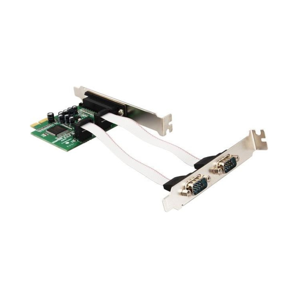 rct pci e 2 rs 232 serial port and 1 parallel port multi io board with low profile brackets