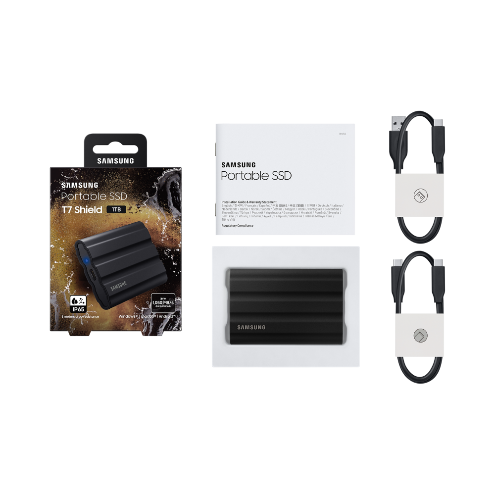 samsung mu pe1t0s t7 shield portable ssd 1 tb transfer speed up to 1050 mbs usb 32 backwards