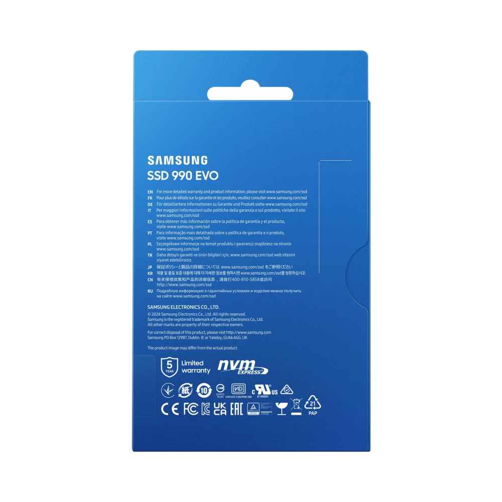 samsung mz v9e1t0bw 990 evo 1tb nvme ssd read speed up to 5000 mbs write speed to up 4200 mb