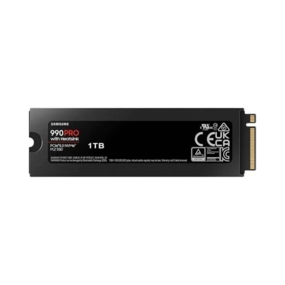 samsung mz v9p1t0cw 990 pro 1 tb nvme ssd wheatsink read speed up to 7450 mbs write speed to up