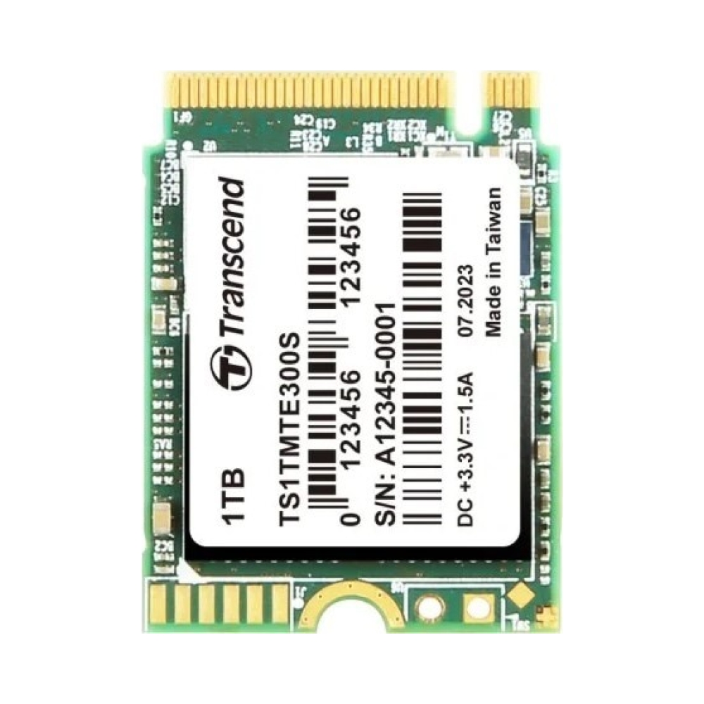 transcend mte300s series 1 tb m2 2230 pcie gen 3 x4 ssd nvme supported 3d nand 30mm x 22mm x