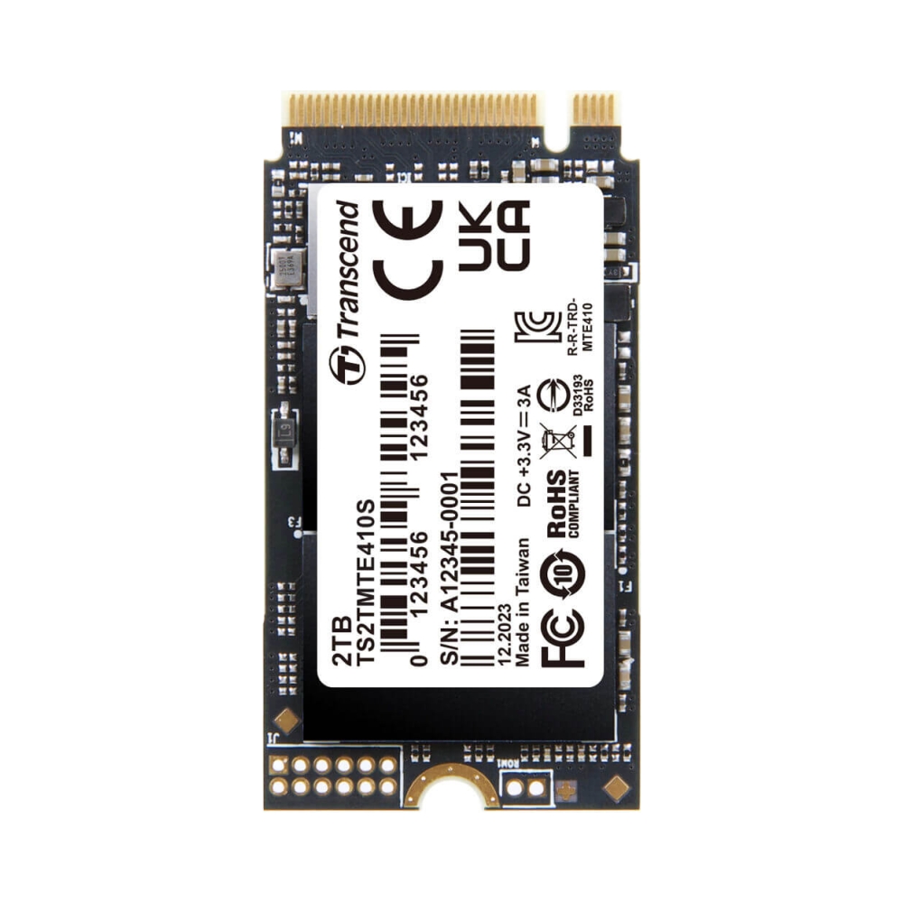 transcend mte410s series 2 tb m2 2242 pcie gen 4 x4 ssd nvme supported 3d nand 42mm x 22mm x