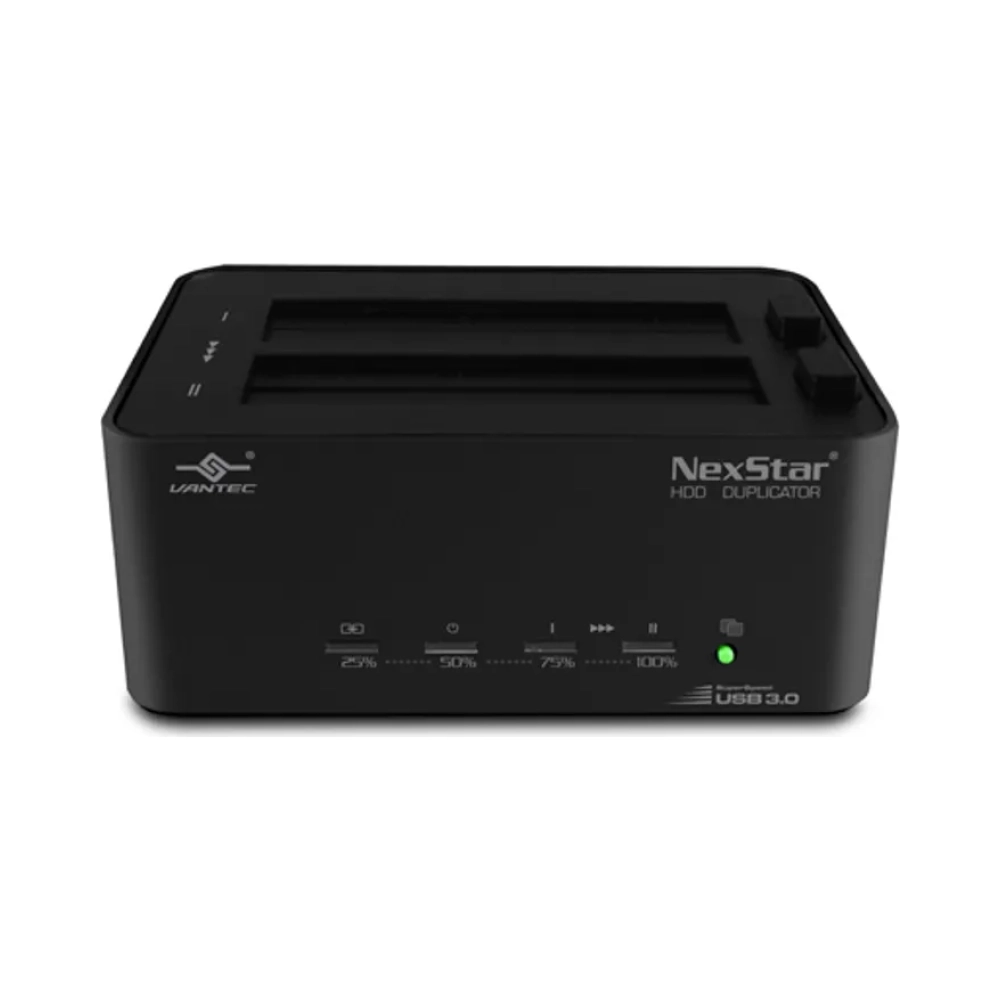 vantec standalone hard disk duplicator for 2535 sata drives with usb 30 dual hard drive dock