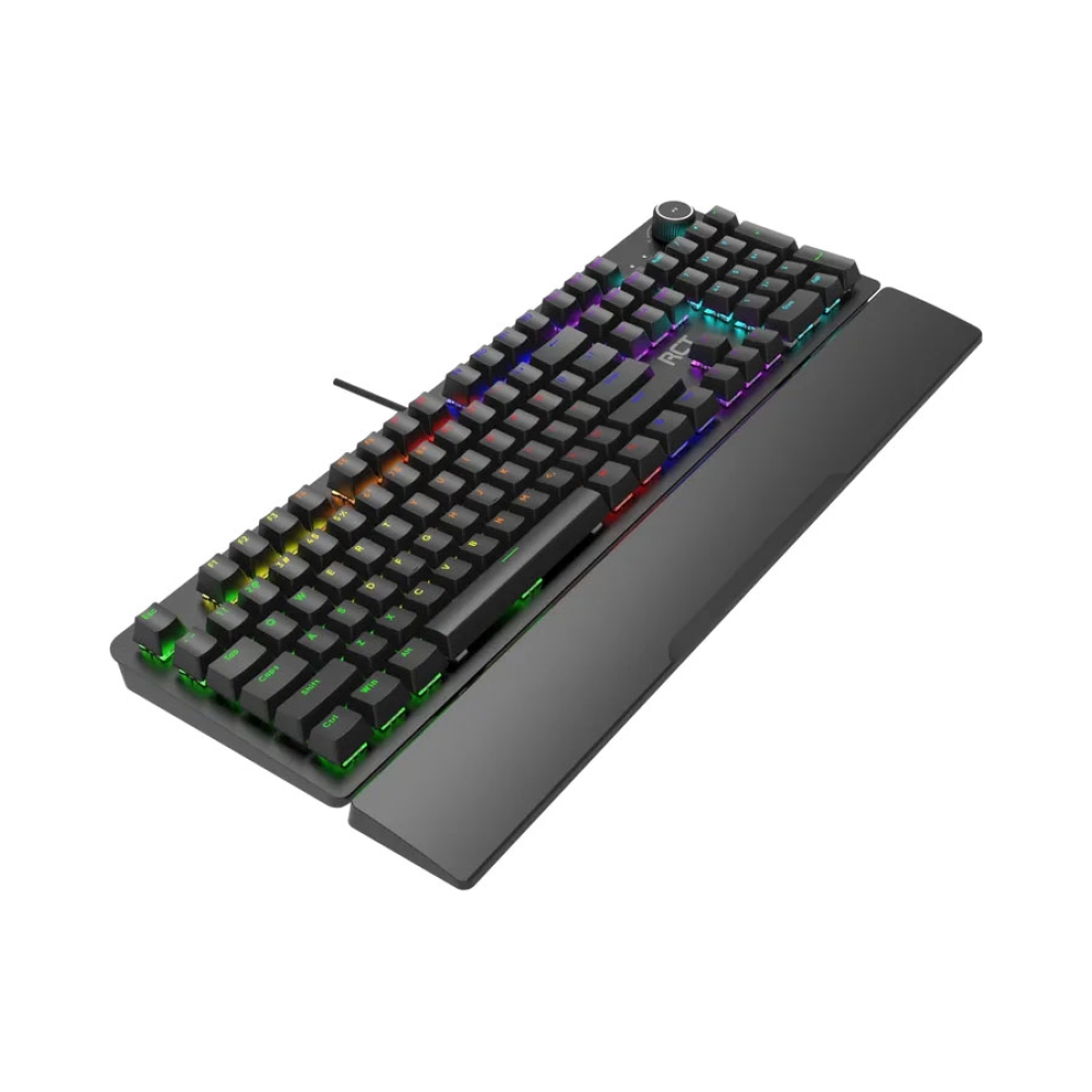 rct hyperkey 104 keys mechanical gaming keyboard blue mechanical switches multi color led