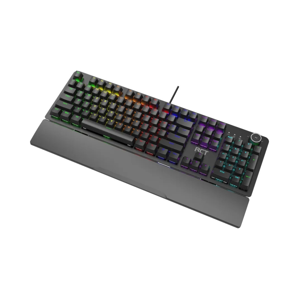 rct hyperkey 104 keys mechanical gaming keyboard blue mechanical switches multi color led