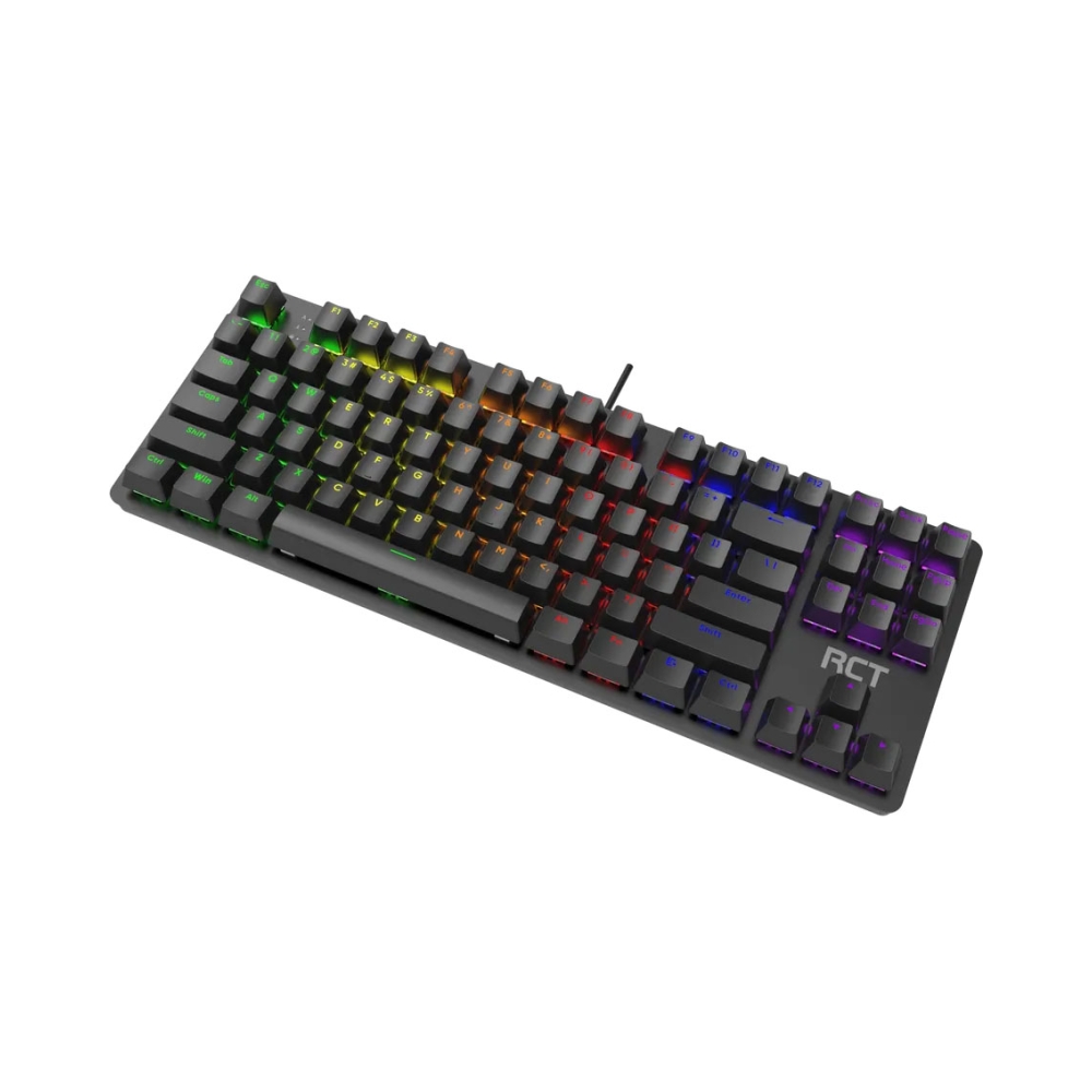 rct hyperkey 104 keys mechanical gaming keyboard blue mechanical switches multi color led