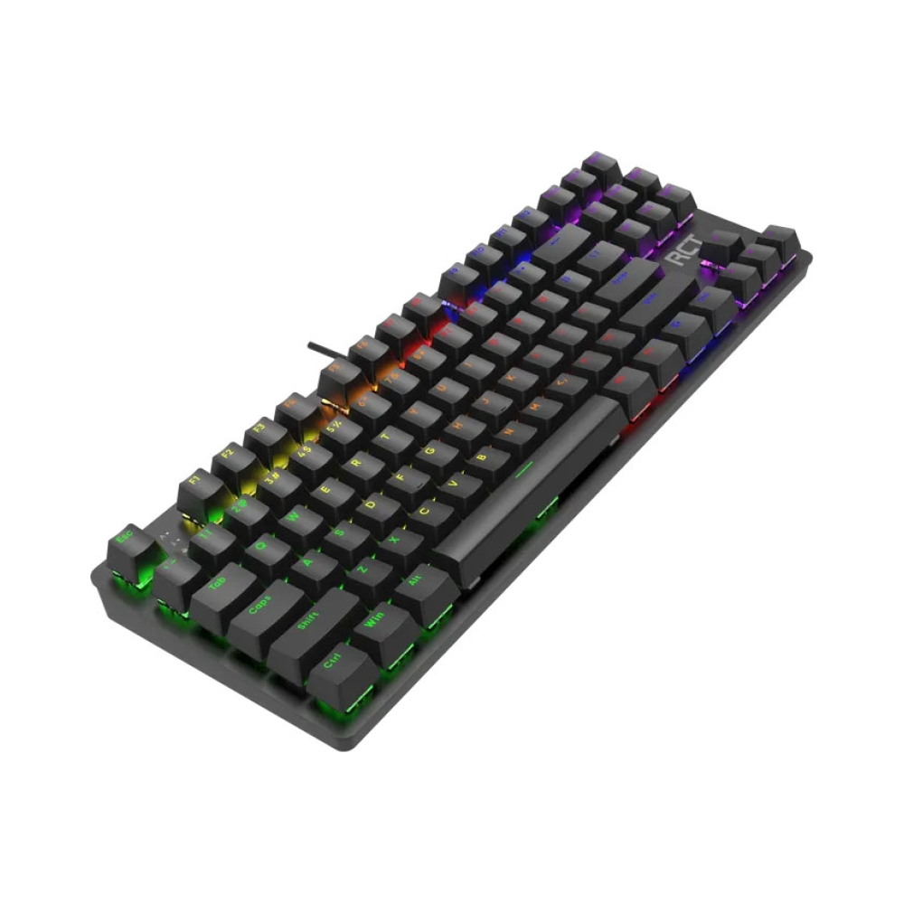 rct hyperkeytkl 87 keys mechanical gaming keyboard blue mechanical switches multi color led