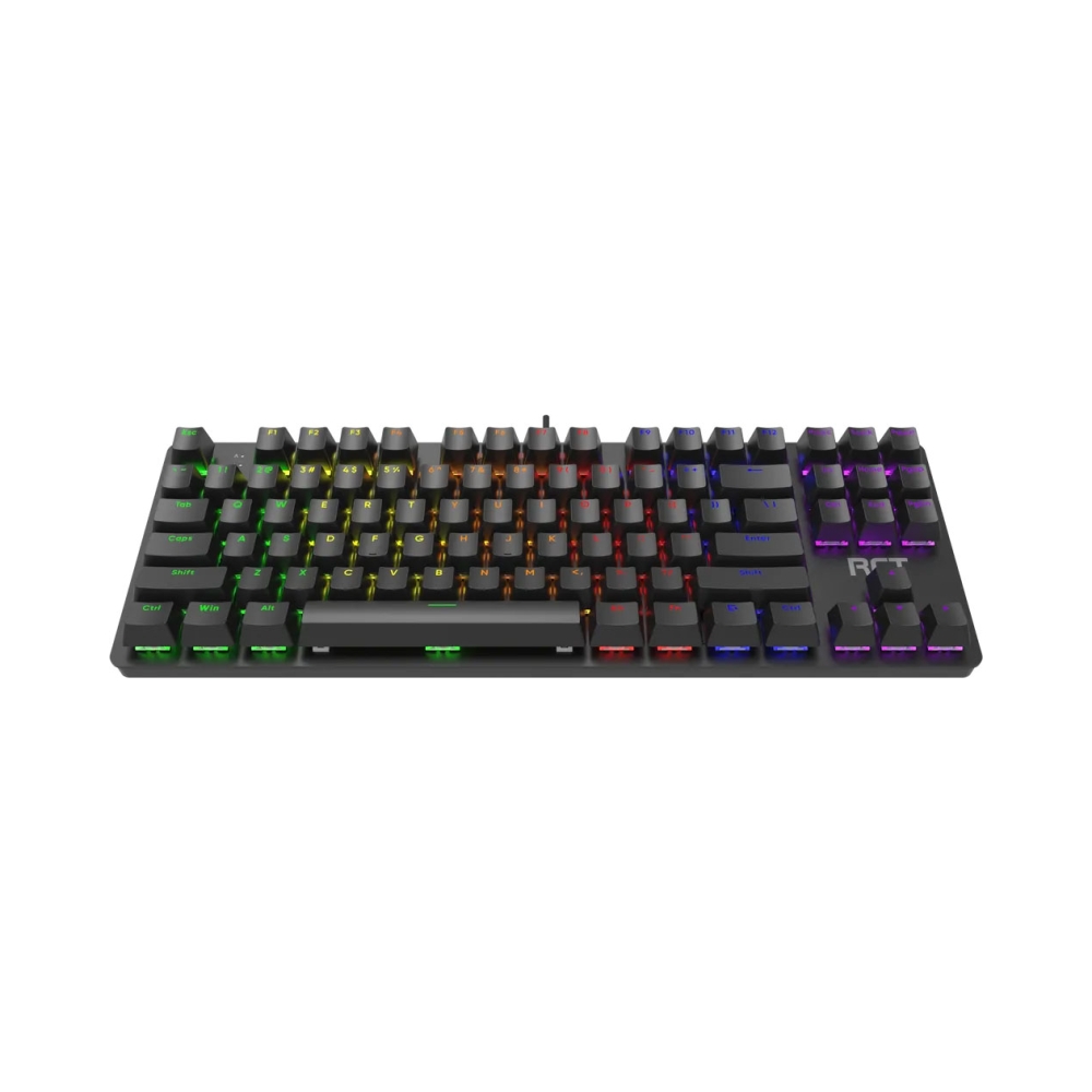 rct hyperkeytkl 87 keys mechanical gaming keyboard blue mechanical switches multi color led