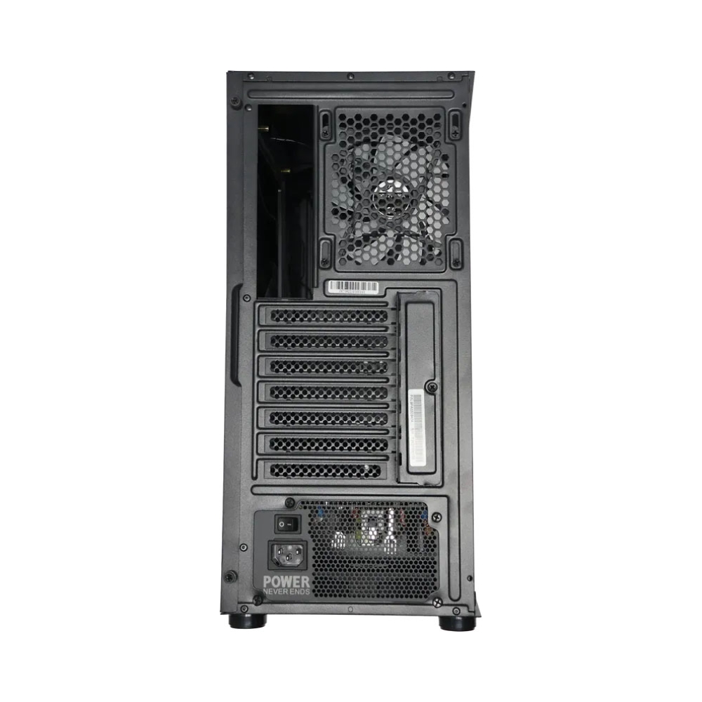 rct gaming atx case with 550w psu glass side and front panel black 2x 35