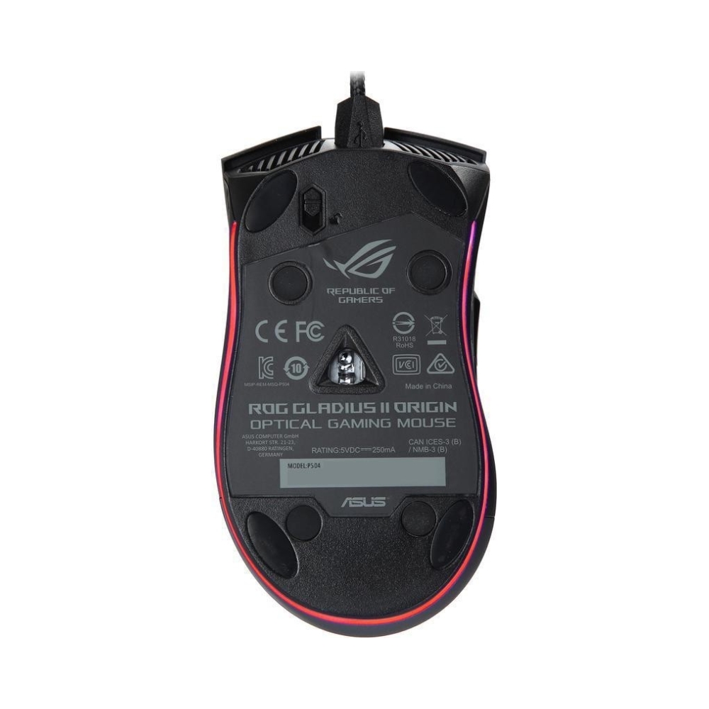 asus rog gladius ii origin connectivity wired resolution 100 dpi 12000 dpi l 126 x w 67 x h