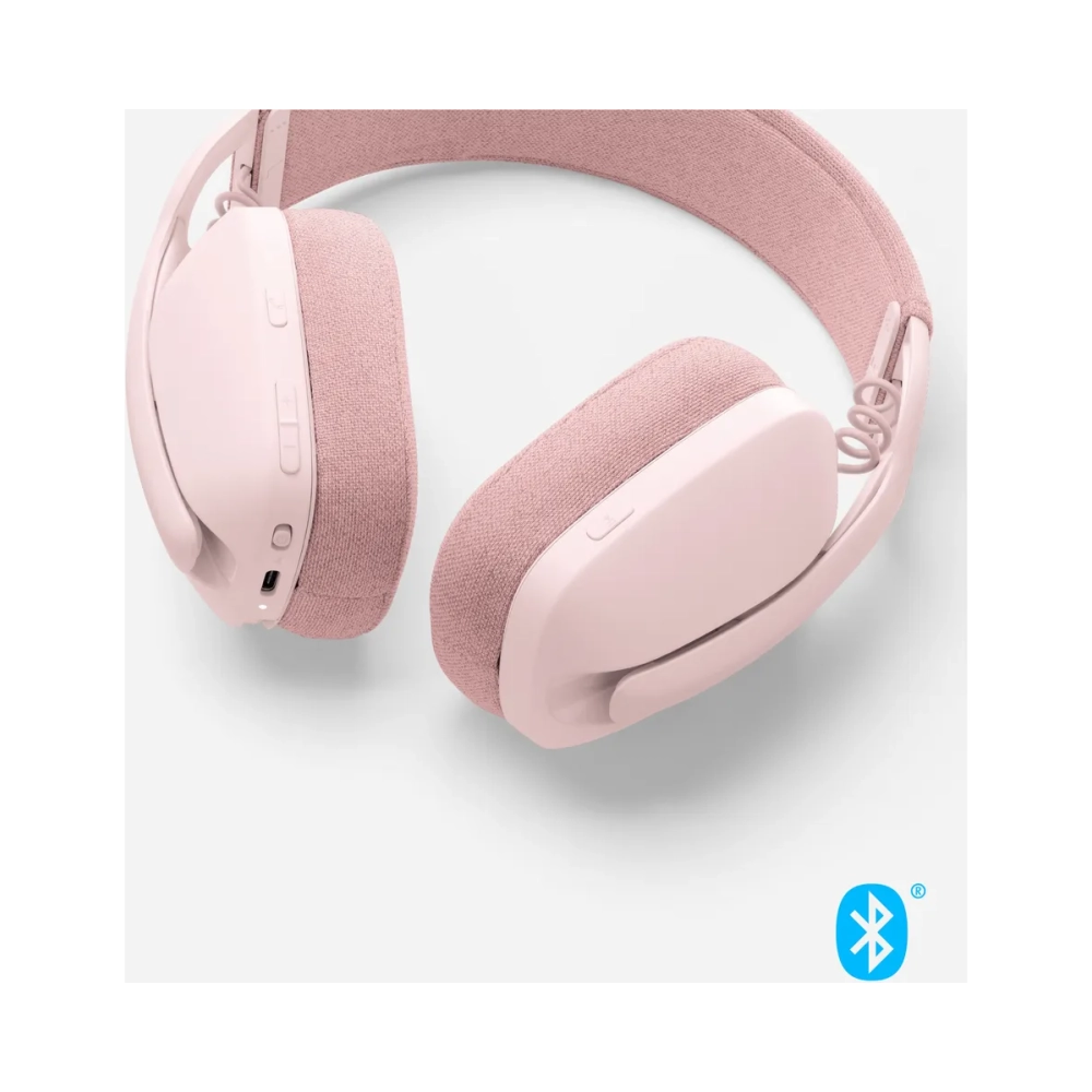 logitech zone vibe 100 wireless bluetooth headset rose 2 year limited warranty